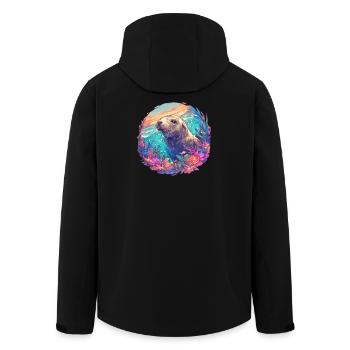 Lions de mer Lion de mer - Veste softshell homme en polyester recyclé Stanley/Stella - noir - Dos - AI Model Male 185 light (185cm)