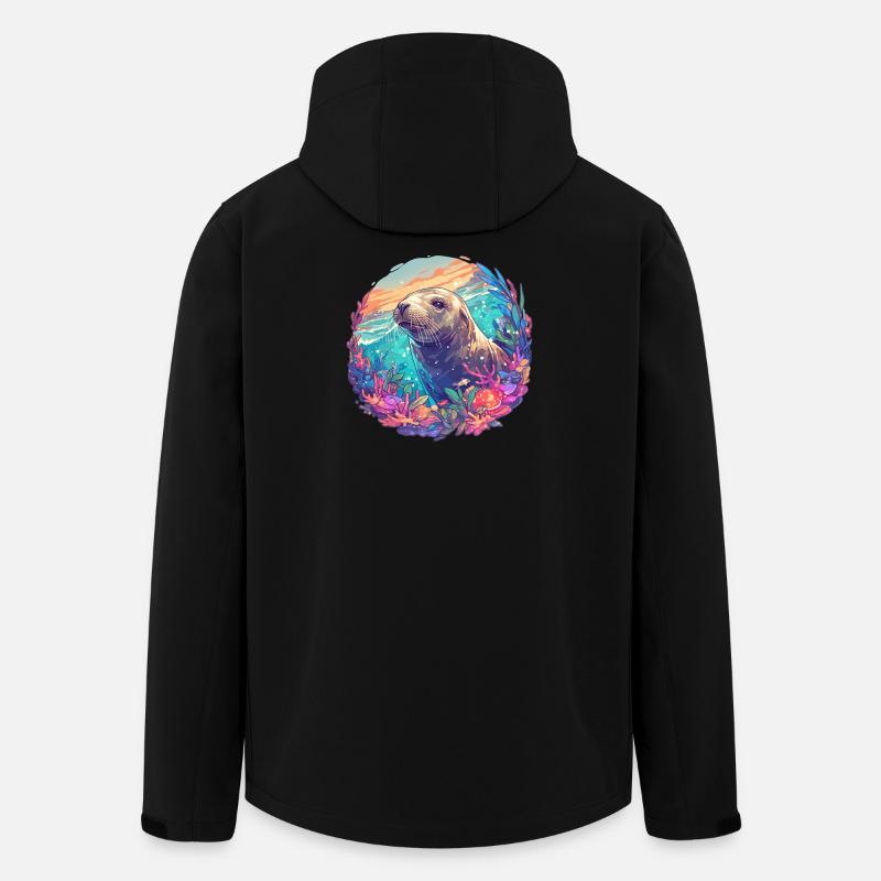 Seelöwen Seelöwe - Recycelte Männer Softshell-Jacke von Stanley/Stella - Schwarz