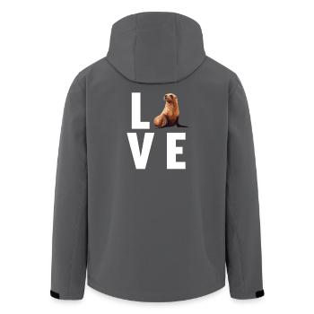 Lions de mer Lion de mer - Veste softshell homme en polyester recyclé Stanley/Stella - charbon - Dos - AI Model Male 185 light (185cm)