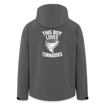 Tornado Sayings Tornadoes Funny Tornado Gift - Men’s Recycled Softshell Jacket by Stanley/Stella - black - Back - AI Model Male 185 light (185cm)