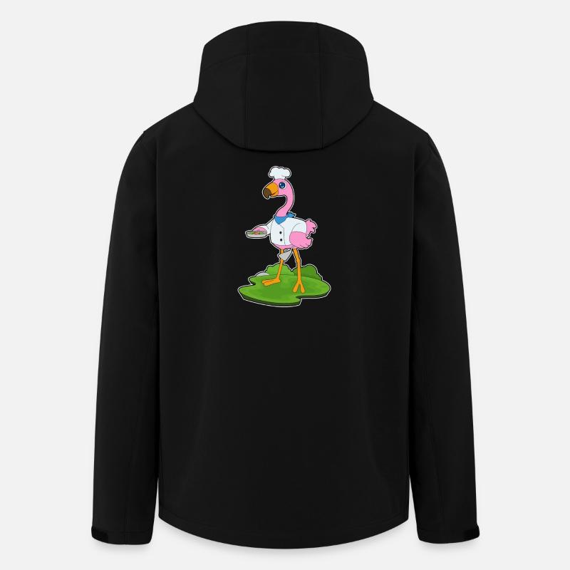 Flamingo Cooking Pan Cooking - Men’s Recycled Softshell Jacket by Stanley/Stella - black