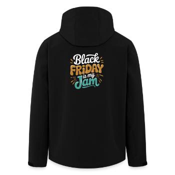 Le Black Friday est mon slogan pour - Veste softshell homme en polyester recyclé Stanley/Stella - noir - Dos - AI Model Male 185 light (185cm)
