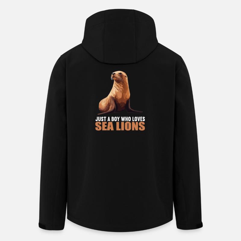 Seelöwen Seelöwe - Recycelte Männer Softshell-Jacke von Stanley/Stella - Schwarz