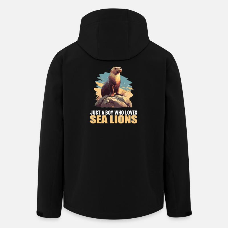 Seelöwen Seelöwe - Recycelte Männer Softshell-Jacke von Stanley/Stella - Schwarz