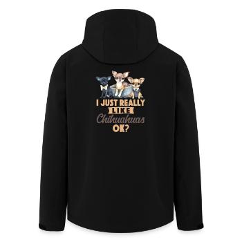 Chihuahua Chihuahueño I Just - Men’s Recycled Softshell Jacket by Stanley/Stella - black - Back - AI Model Male 185 light (185cm)