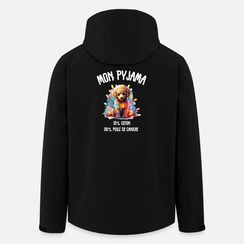 Dog Pajamas Poodle Humor - Men’s Recycled Softshell Jacket by Stanley/Stella - black