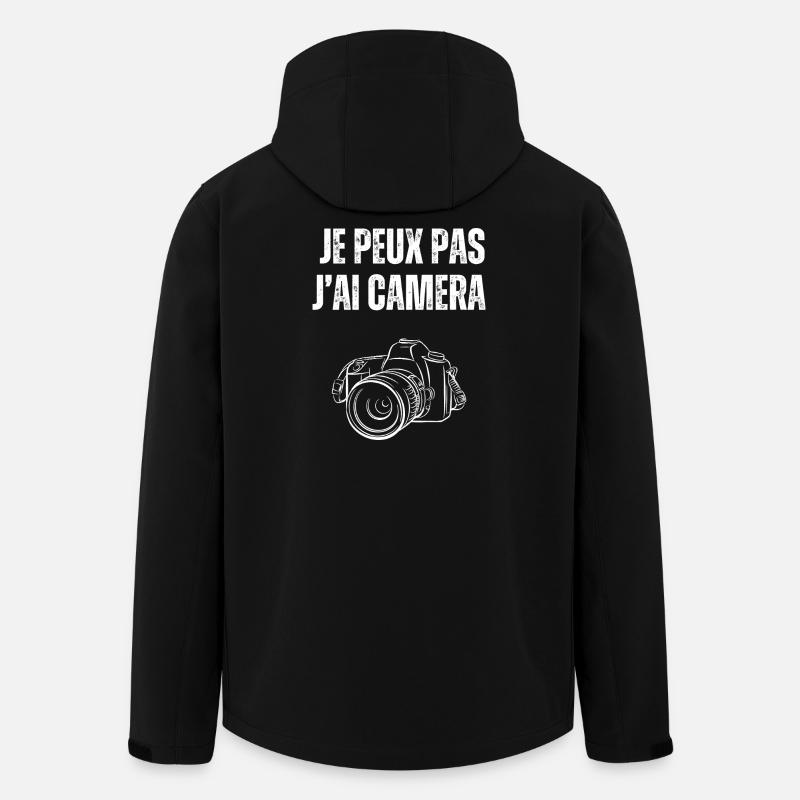Je peux pas j'ai caméra - Veste softshell homme en polyester recyclé Stanley/Stella - noir