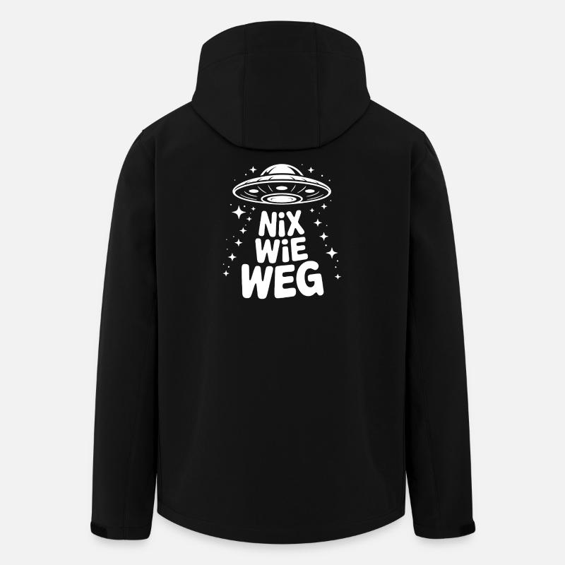ALLONS-Y OVNI Dire - Veste softshell homme en polyester recyclé Stanley/Stella - noir