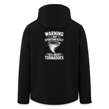 Tornado Sayings Tornadoes Funny Tornado Gift - Men’s Recycled Softshell Jacket by Stanley/Stella - black - Back - AI Model Male 185 light (185cm)