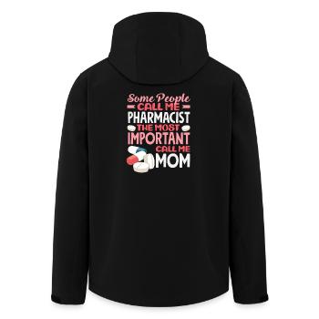 Apothekerin Mama Pharmazietechnikerin Mutter - Recycelte Männer Softshell-Jacke von Stanley/Stella - Schwarz - Hinten - AI Model Male 185 light (185cm)