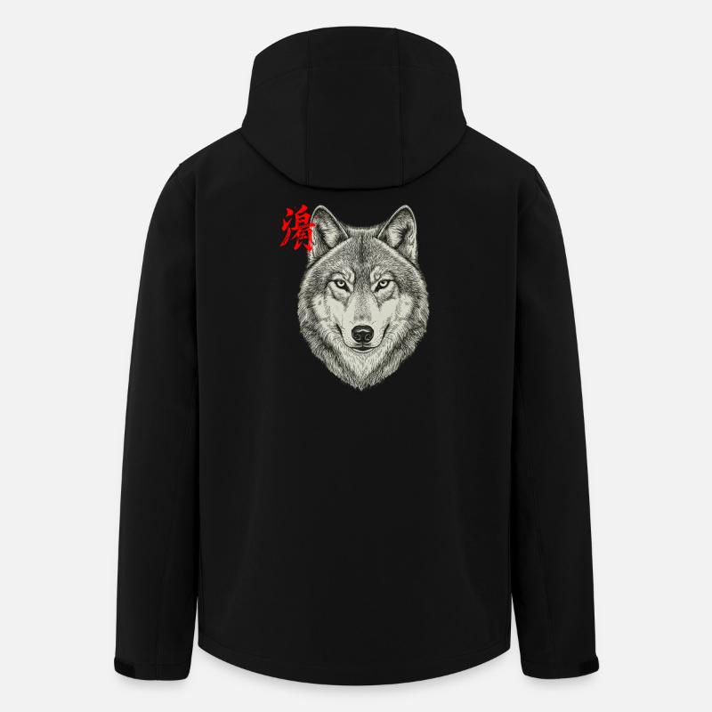 Wolf Asiatisch - Recycelte Männer Softshell-Jacke von Stanley/Stella - Schwarz