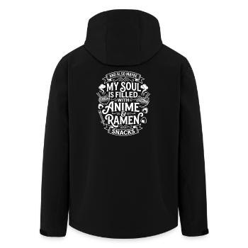 Anime & Ramen Snack Soul - Men’s Recycled Softshell Jacket by Stanley/Stella - black - Back - AI Model Male 185 light (185cm)