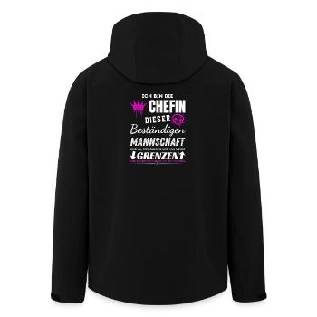 Patron des cadeaux durables du chef d’équipe - Veste softshell homme en polyester recyclé Stanley/Stella - noir - Dos - AI Model Male 185 light (185cm)
