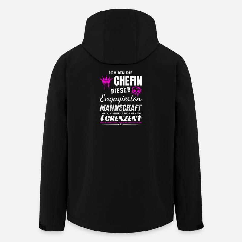 Chefin der Engagierten Mannschaft Chefin Geschenke - Veste softshell homme en polyester recyclé Stanley/Stella - noir