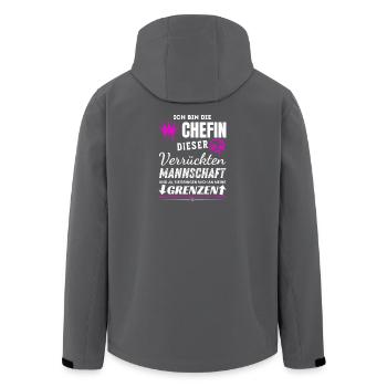 Chefin der Verrückten Mannschaft Chefin Geschenke - Veste softshell homme en polyester recyclé Stanley/Stella - noir - Dos - AI Model Male 185 light (185cm)