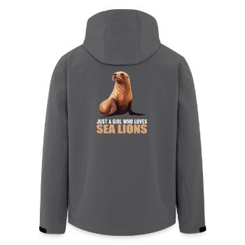 Lions de mer Lion de mer - Veste softshell homme en polyester recyclé Stanley/Stella - noir - Dos - AI Model Male 185 light (185cm)