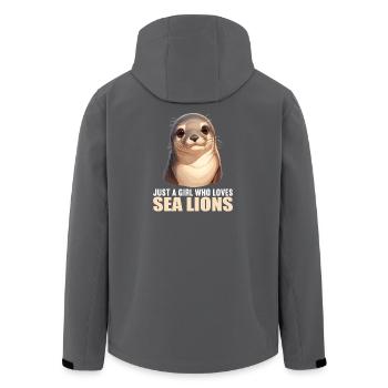 Lions de mer Lion de mer - Veste softshell homme en polyester recyclé Stanley/Stella - noir - Dos - AI Model Male 185 light (185cm)