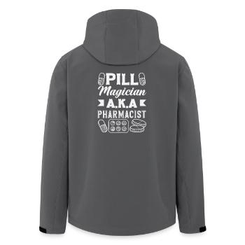 Pillenmagier Apotheker Pharmazietechniker - Recycelte Männer Softshell-Jacke von Stanley/Stella - Schwarz - Hinten - AI Model Male 185 light (185cm)