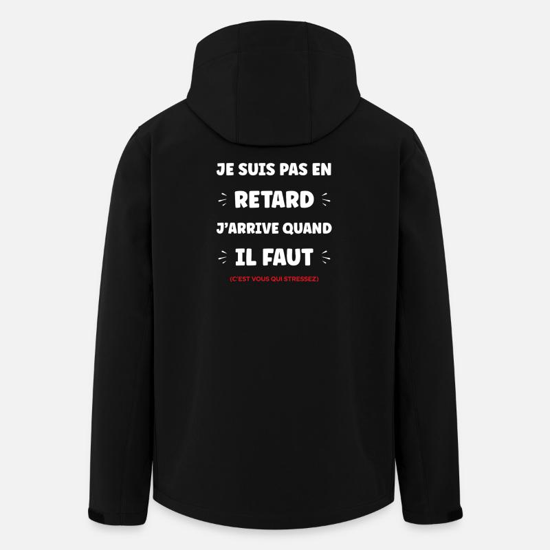 Not late: timing humor - Men’s Recycled Softshell Jacket by Stanley/Stella - black