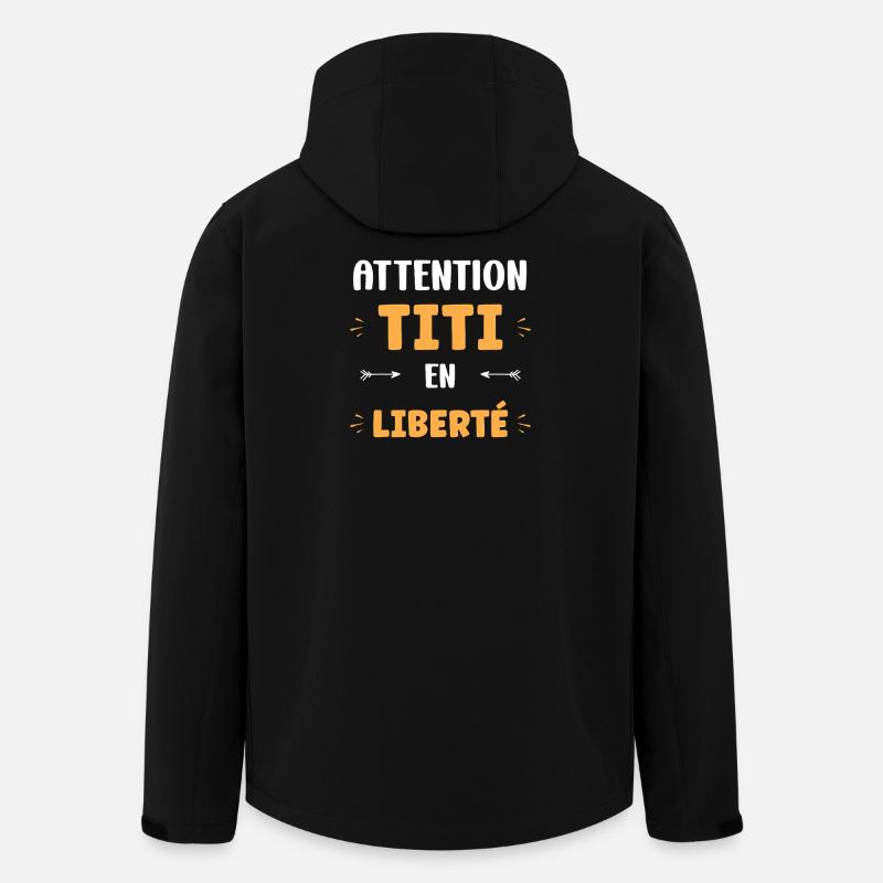 Attention Titi en Liberté - Veste softshell homme en polyester recyclé Stanley/Stella - noir