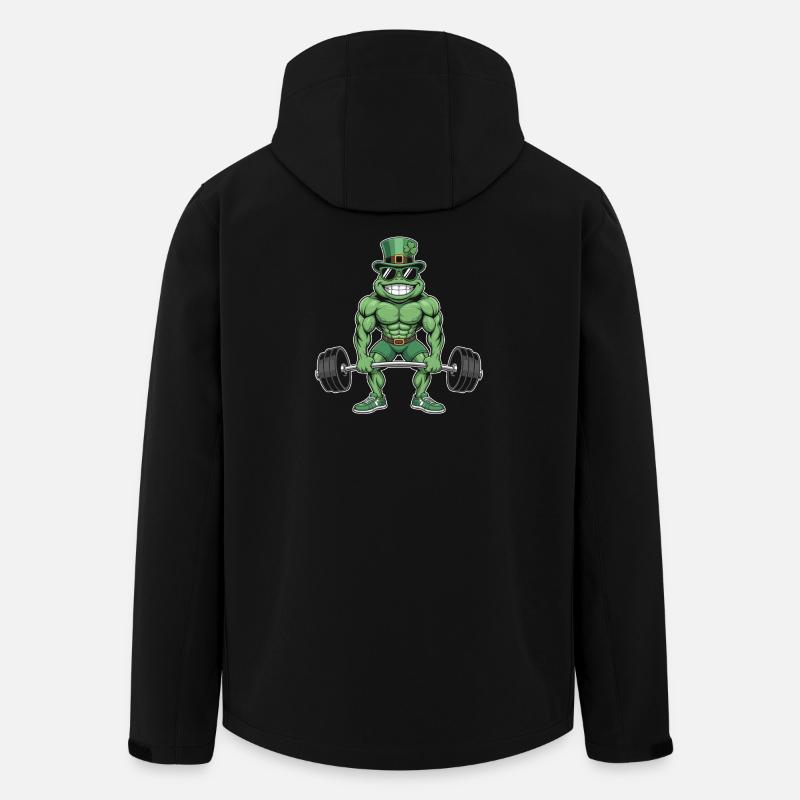 Leprechaun-Frosch Krafttraining - Recycelte Männer Softshell-Jacke von Stanley/Stella - Schwarz