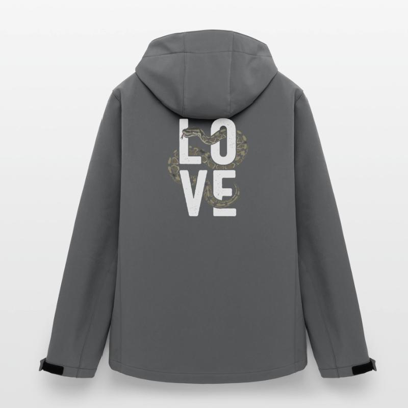 Königspython Schlangen LOVE Terrarium Python Recycelte Männer Softshell-Jacke Discoverer von Stanley/Stella