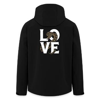 King Python Snakes LOVE Terrarium Python - Men’s Recycled Softshell Jacket by Stanley/Stella - black - Back - AI Model Male 185 light (185cm)