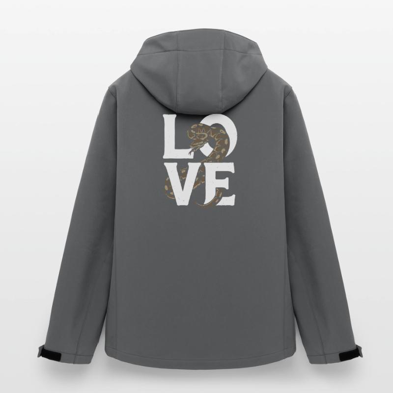 King Python Snakes LOVE Terrarium Python Men’s Recycled Softshell Jacket Discoverer by Stanley/Stella