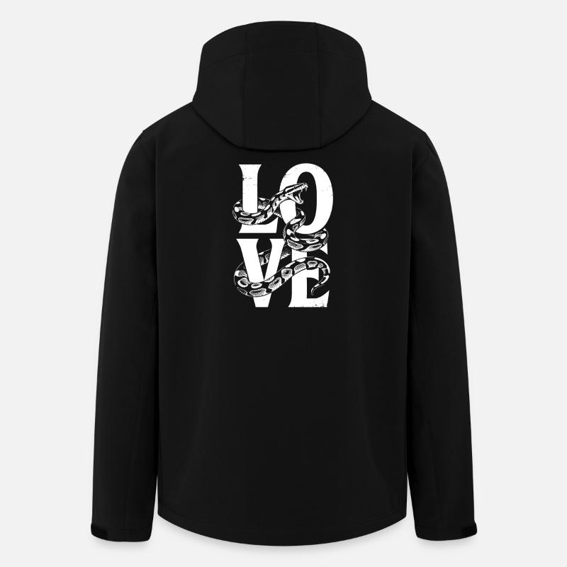 Königspython Schlangen LOVE Terrarium Python - Recycelte Männer Softshell-Jacke von Stanley/Stella - Schwarz