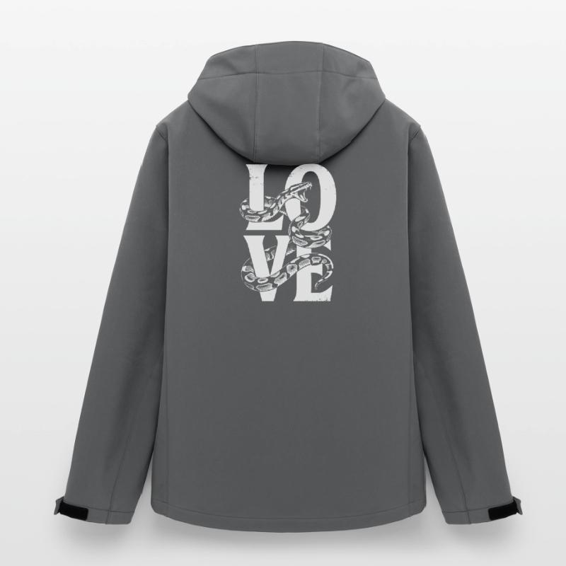 Königspython Schlangen LOVE Terrarium Python Recycelte Männer Softshell-Jacke Discoverer von Stanley/Stella