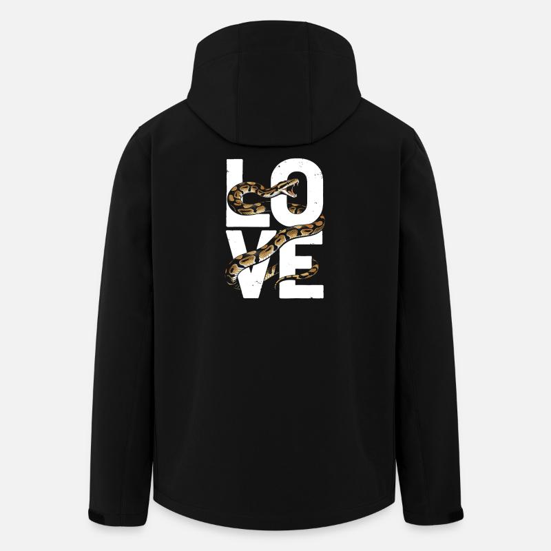 Königspython Schlangen LOVE Terrarium Python - Recycelte Männer Softshell-Jacke von Stanley/Stella - Schwarz