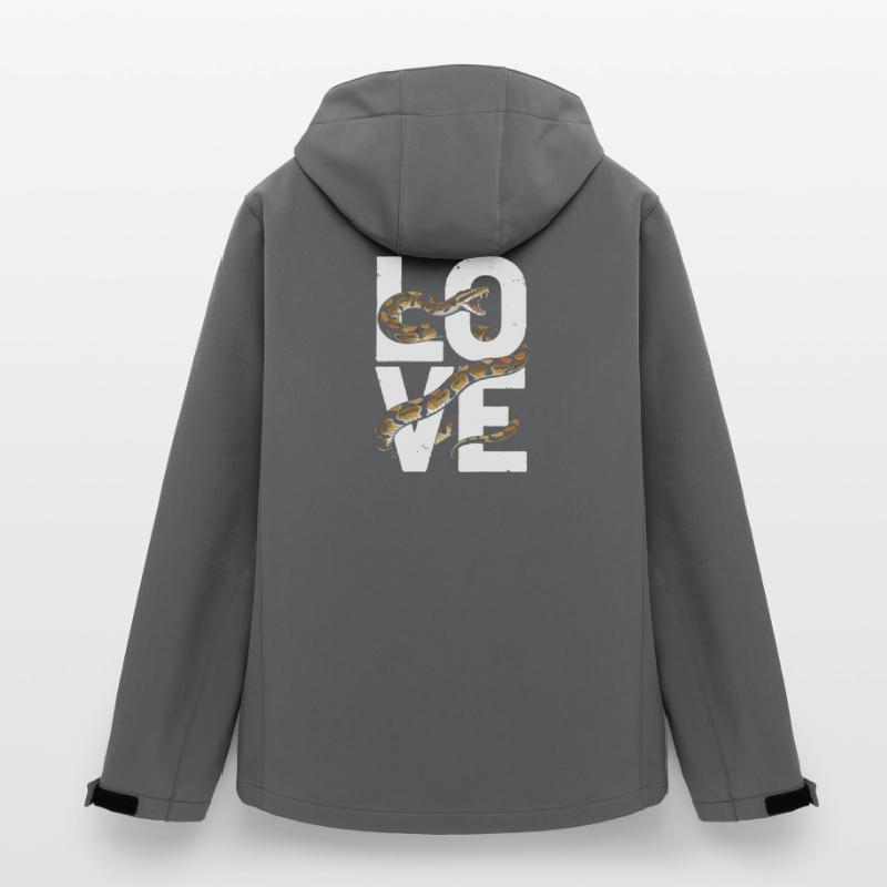 Königspython Schlangen LOVE Terrarium Python Recycelte Männer Softshell-Jacke Discoverer von Stanley/Stella