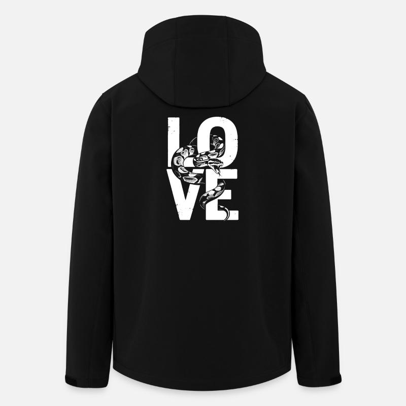 Königspython Schlangen LOVE Terrarium Python - Recycelte Männer Softshell-Jacke von Stanley/Stella - Schwarz