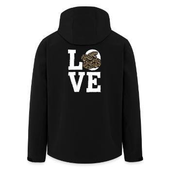 King Python Snakes LOVE Terrarium Python - Men’s Recycled Softshell Jacket by Stanley/Stella - black - Back - AI Model Male 185 light (185cm)
