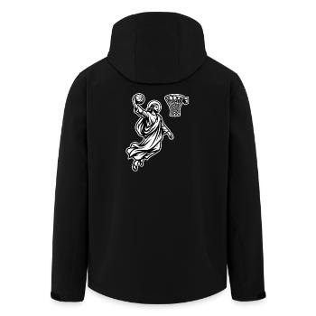 Dunking Jesus - Funny Basketball - Men’s Recycled Softshell Jacket by Stanley/Stella - black - Back - AI Model Male 185 light (185cm)
