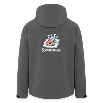 Lustige Schnarchnase Schlafmütze Humor - Recycelte Männer Softshell-Jacke von Stanley/Stella - Anthrazit - Hinten - AI Model Male 185 light (185cm)