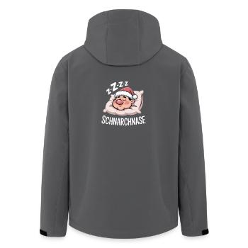 Humour du Père Noël ronflant Zzz - Veste softshell homme en polyester recyclé Stanley/Stella - charbon - Dos - AI Model Male 185 light (185cm)