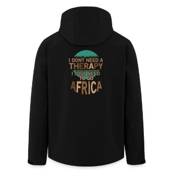 Safari Africa Serengeti Wildlife Savannah Saying - Men’s Recycled Softshell Jacket by Stanley/Stella - black - Back - AI Model Male 185 light (185cm)