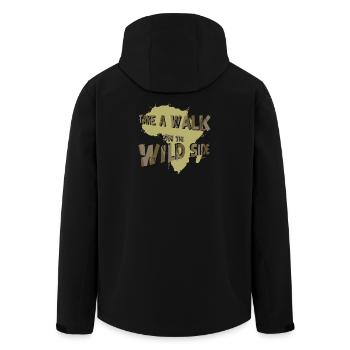 Safari Africa Serengeti Wildlife Savannah Saying - Men’s Recycled Softshell Jacket by Stanley/Stella - black - Back - AI Model Male 185 light (185cm)