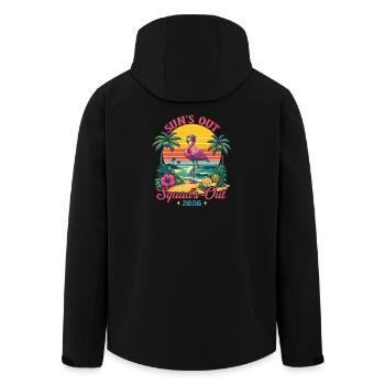 Suns Out Squads Out 2026 Spring Break Kreuzfahrt Spaß - Recycelte Männer Softshell-Jacke von Stanley/Stella - Schwarz - Hinten - AI Model Male 185 light (185cm)