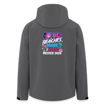 Plages Booze Besties Mexique 2026 Ambiance Voyage entre filles - Veste softshell homme en polyester recyclé Stanley/Stella - charbon - Dos - AI Model Male 185 light (185cm)