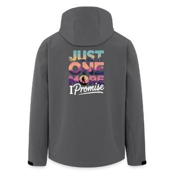Just One More Promise - Wandern Retro - Recycelte Männer Softshell-Jacke von Stanley/Stella - Schwarz - Hinten - AI Model Male 185 light (185cm)