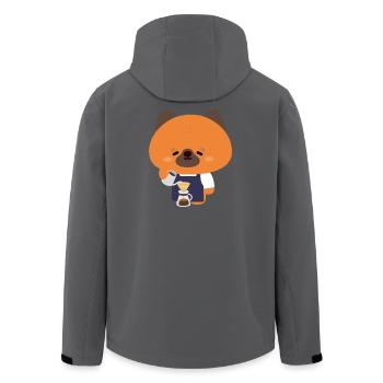 Deutscher Schäferhund-Barista - Recycelte Männer Softshell-Jacke von Stanley/Stella - Schwarz - Hinten - AI Model Male 185 light (185cm)