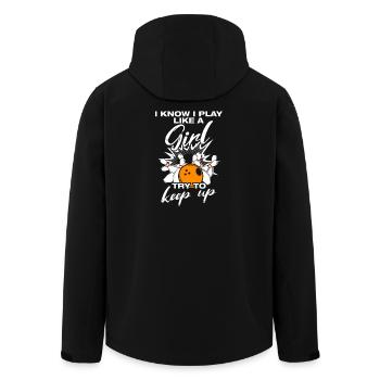 Joue comme une fille Joueur de bowling Joueur de bowling - Veste softshell homme en polyester recyclé Stanley/Stella - noir - Dos - AI Model Male 185 light (185cm)