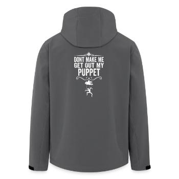Dont Make Me Get Out My Puppet - Men’s Recycled Softshell Jacket by Stanley/Stella - black - Back - AI Model Male 185 light (185cm)