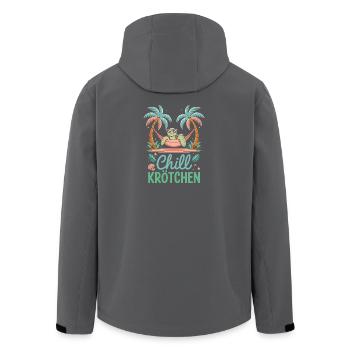  Chill Krötchen Coole Schildkröte In Hängematte - Recycelte Männer Softshell-Jacke von Stanley/Stella - Schwarz - Hinten - AI Model Male 185 light (185cm)