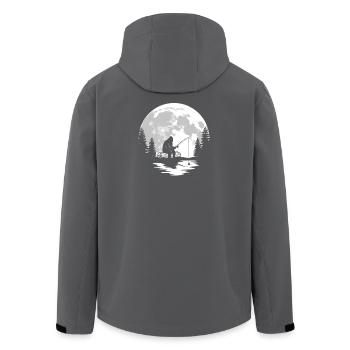 Pêche au Bigfoot - Veste softshell homme en polyester recyclé Stanley/Stella - charbon - Dos - AI Model Male 185 light (185cm)