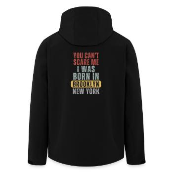Né à Brooklyn, New York - Veste softshell homme en polyester recyclé Stanley/Stella - noir - Dos - AI Model Male 185 light (185cm)