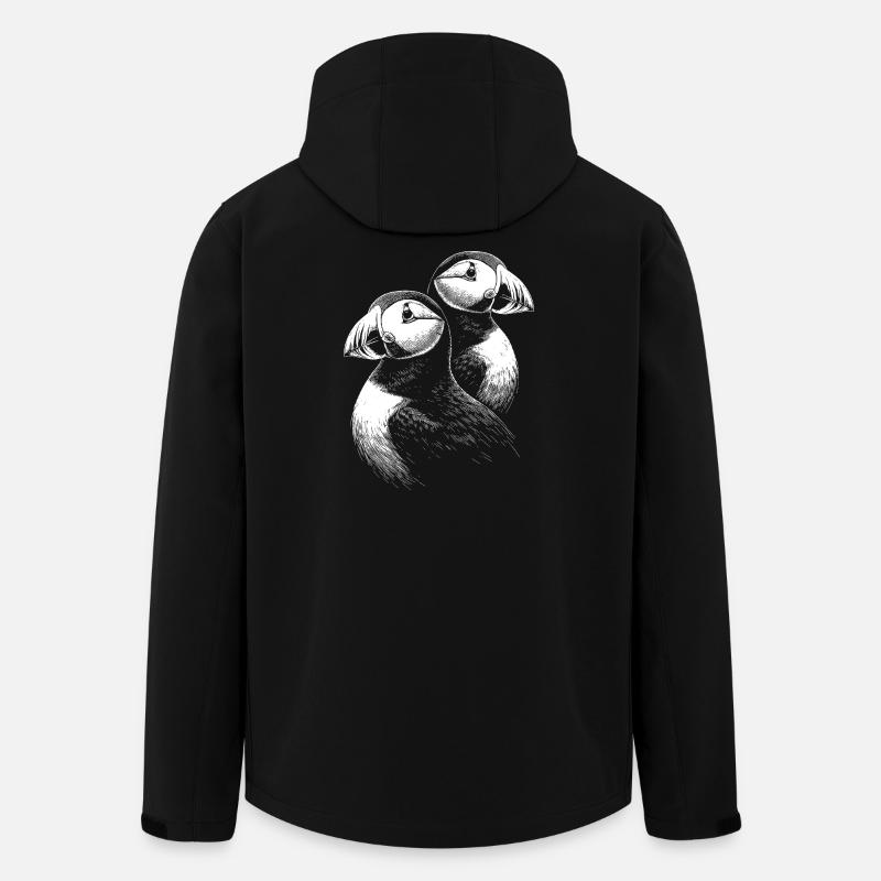 Papageitaucher - Recycelte Männer Softshell-Jacke von Stanley/Stella - Schwarz