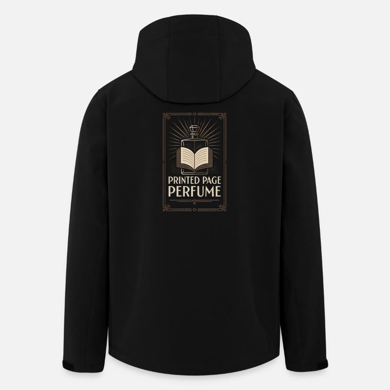 Pages imprimées parfum | Odeur des livres - Veste softshell homme en polyester recyclé Stanley/Stella - noir